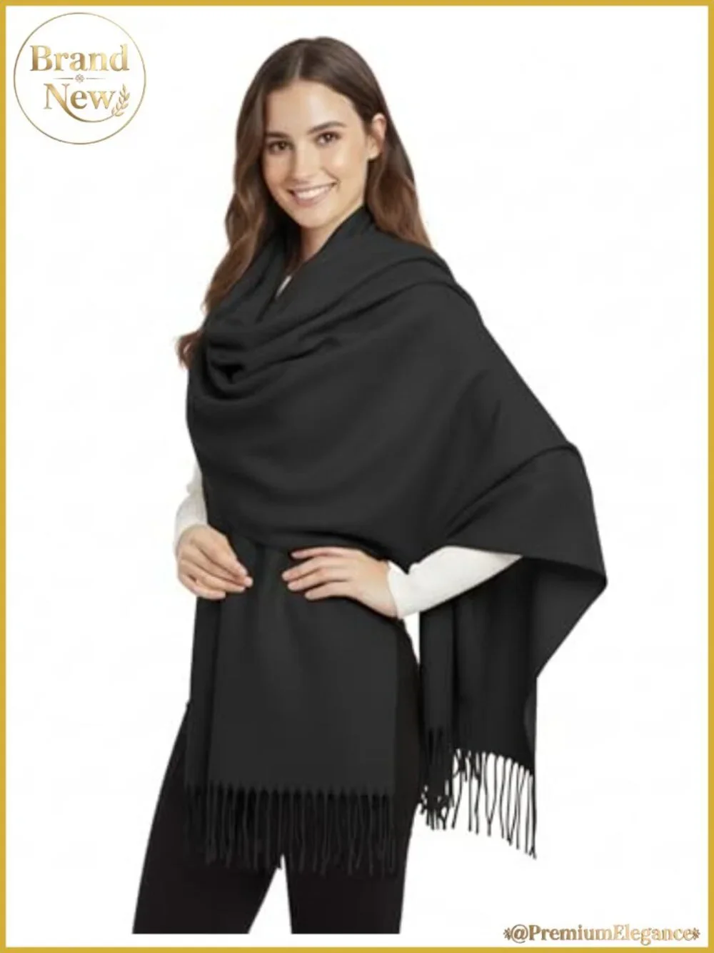 Cashmere Feel Pashmina Shawl Wrap Winter Scarf Wedding Evening Wrap